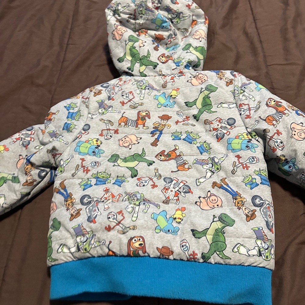 Disney Kids Hoodie with Cartoon Characters - Gray and Blue